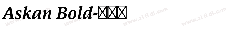 Askan Bold字体转换